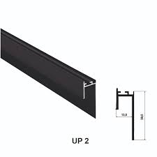 ML14993 MLUP2 Profil de tip ascuns pentru pardoseli Negru Mat 2,5m Mondo Luce