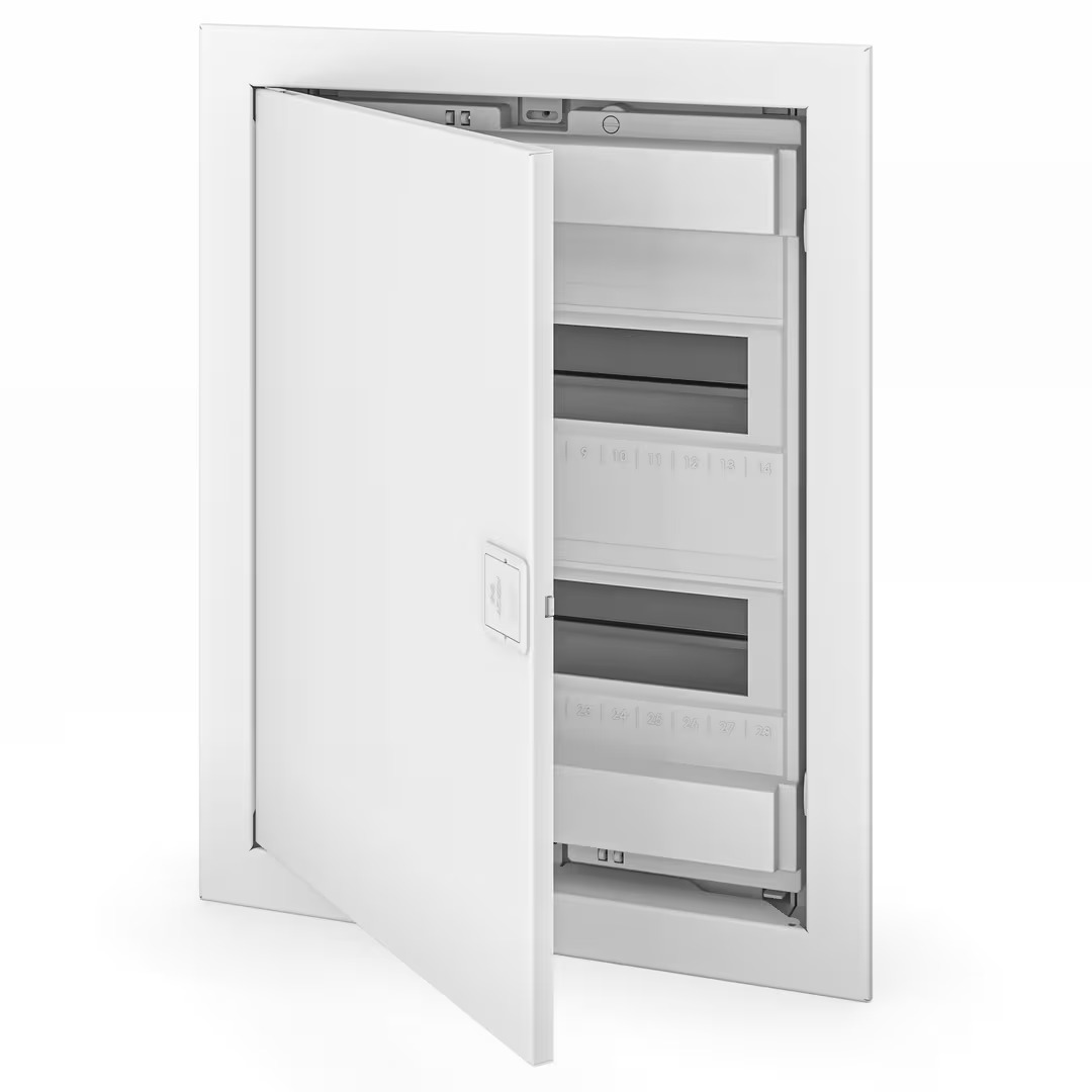 Panou automate incastr. 24+4 mod usa metal alb  IP30 63A 442X346X94mm TP