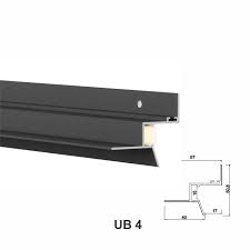 MLUB4 Profil de tip ascuns pentru tavan plutitor 2,5m d51x57x17mm negru