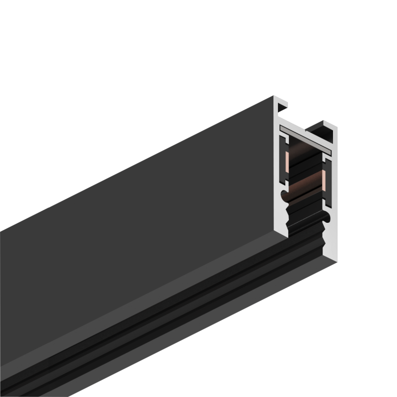 6006100059 Sina magnetica aplicata slim 2m 24v teide negru 2000x10,8x19mm 