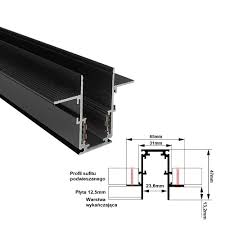 FM4023 Sina track magnetic incastrat 48V 13mm 26mm 2m negru Premium fucida