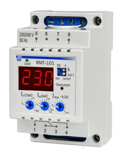 RMT-101 Releu de curent cu ecran 230v 8A 3 mod  NOVATEK  ELECTRO